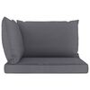 vidaXL Salon de jardin 6 pcs avec coussins anthracite