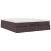 VidaXL Cadre de lit ottoman avec matelas marron fonc&eacute; 180x200 cm tissu