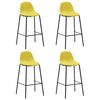 vidaXL Ensemble de bar 5 pcs Tissu Jaune