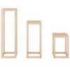 vidaXL Ensemble de supports pour plantes 3 pcs Bois de pin massif