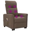 vidaXL Fauteuil de massage Taupe Tissu