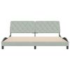 vidaXL Cadre de lit sans matelas gris clair 200x200 cm velours