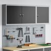 vidaXL Set de Cabinet d'Outils et Pegboard avec &eacute;tag&egrave;re 5 pcs Noir