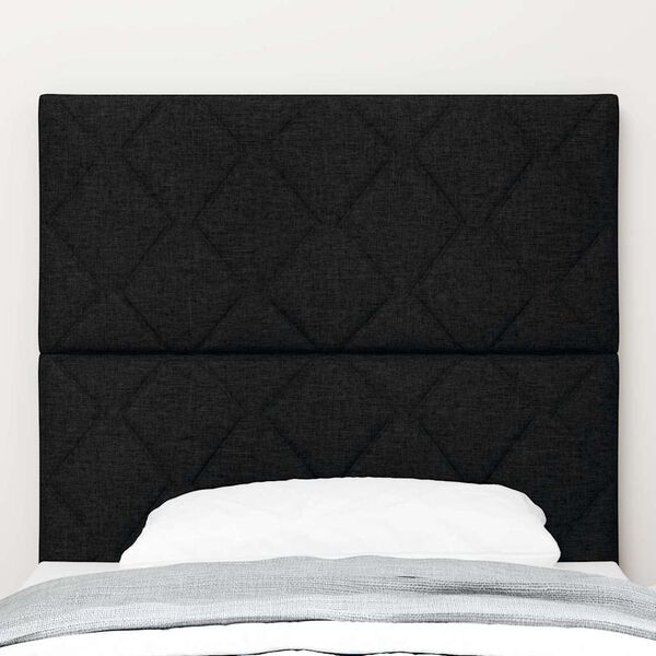 vidaXL T&ecirc;te de lit Noir 100 cm tissu