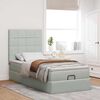 vidaXL Cadre de lit ottoman et matelas gris clair 90x200 cm velours