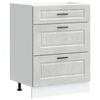 vidaXL Armoire de cuisine Porto gris b&eacute;ton bois d'ing&eacute;nierie