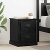 vidaXL Cabinet de chevet avec tiroir Chêne noir 39 x 39 x 47.5 cm