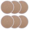 vidaXL Placemets en jute 6 pcs Naturel et Blanc &Oslash; 30 cm