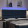 vidaXL T&ecirc;te de Lit LED avec des lumi&egrave;res &agrave; LED Bleu 200 cm tissu