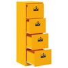 vidaXL Cabinet de Dossier Jaune moutarde 44 x 50 x 106.5 cm