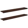 vidaXL Appuis de fen&ecirc;tre 2 pc Marron fonc&eacute; 160 x 30 x 2 cm