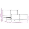 vidaXL Cadre de lit en métal sans matelas chêne fumé 150x200 cm