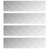 vidaXL Nez de marche 4 pc 100 x 25 cm Argent&eacute; Aluminium Rectangulaire