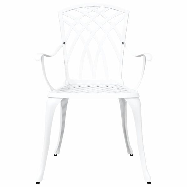 vidaXL Chaise de jardin 2 pcs Blanc 53 x 51 x 88,5cm Aluminium