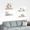 vidaXL &Eacute;tag&egrave;res murales flottantes 4 pcs ch&ecirc;ne 60x23,5x3,8 cm MDF