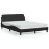 vidaXL Cadre de lit Dover noir 137x190 cm similicuir