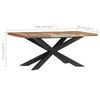 vidaXL Table de salle &agrave; manger 180x90x76cm Bois de r&eacute;cup&eacute;ration solide