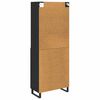 vidaXL Haut Armoire Ch&ecirc;ne noir 69,5 x 34 x 180 cm Bois d'ing&eacute;nierie