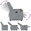 vidaXL Fauteuil inclinable Gris clair Tissu