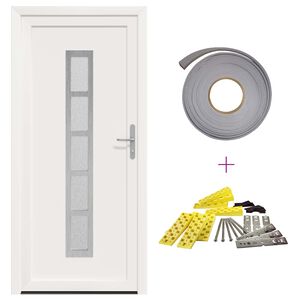 vidaXL Porte Frontale Blanc 88 x 200 cm PVC