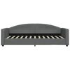 vidaXL Lit de jour avec matelas gris fonc&eacute; 90x200 cm tissu