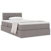 vidaXL Lit avec rangement et matelas avec matelas Taupe 120 x 190 cm