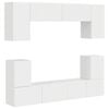 vidaXL Ensemble meuble TV 5 pc Blanc brillant Bois d'ing&eacute;nierie
