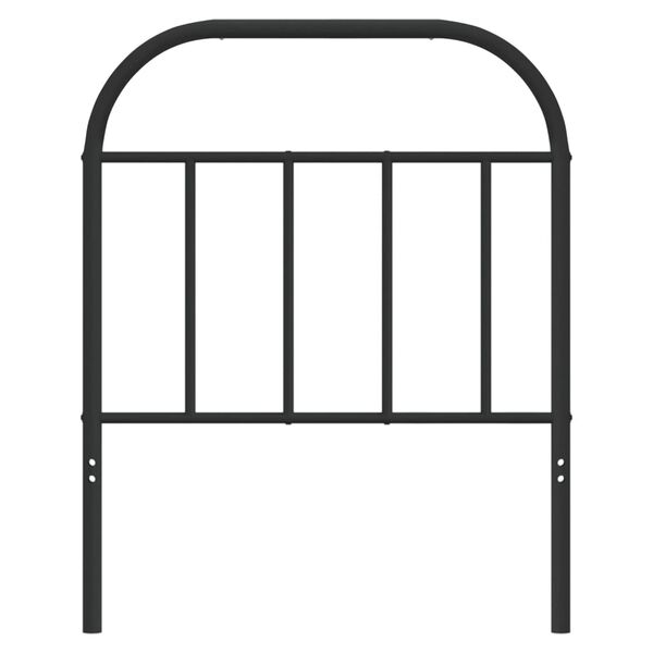 vidaXL T&ecirc;te de lit m&eacute;tal noir 75 cm