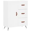 vidaXL Buffet haut Blanc 69,5x34x180 cm Bois d'ing&eacute;nierie