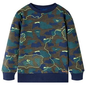 Sweatshirt pour enfants kaki fonc&eacute; 128