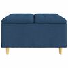 vidaXL Pouf de rangement avec coussin Bleu 80 x 80 x 45 cm tissu