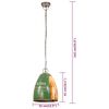 vidaXL Lampe suspendue industrielle 25 W Multicolore Ronde 32 cm E27