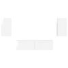 vidaXL Ensemble meuble TV 4 pcs Blanc brillant Bois d'ing&eacute;nierie