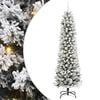 vidaXL Sapin de No&euml;l artificiel Blanc 240 cm PVC, m&eacute;tal et plastique