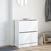 vidaXL Armoire &agrave; chaussures blanc 80x34x96,5 cm bois d'ing&eacute;nierie