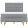 vidaXL Lit &agrave; ressorts avec matelas Gris clair 140 x 190 cm tissu