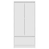 vidaXL Armoire avec tiroir blanc 55,5x34x119,5 cm bois d'ing&eacute;nierie