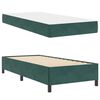 vidaXL Cadre de lit avec matelas Vert fonc&eacute; 100 x 200 cm tissu