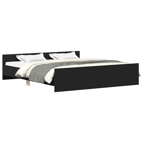 vidaXL Cadre de lit sans matelas noir 180x200 cm