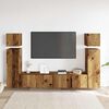 vidaXL Ensemble de meuble TV mural 8 pcs vieux bois bois d'ing&eacute;nierie