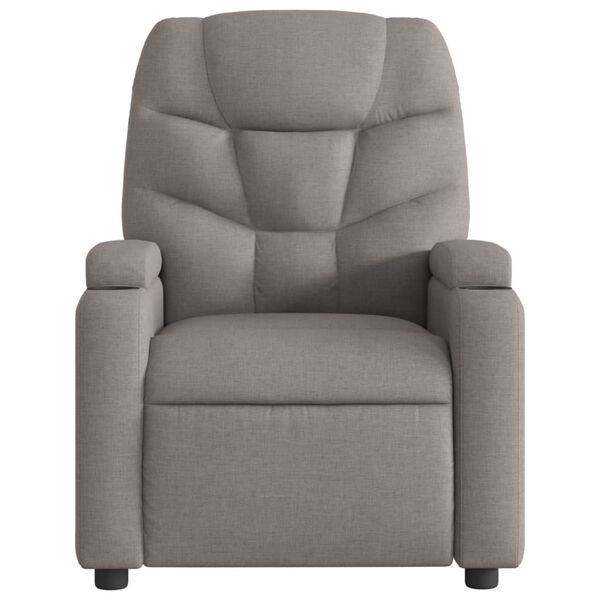 vidaXL Fauteuil de massage inclinable Taupe Tissu