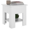 vidaXL Table basse blanc brillant 40x40x42 cm bois d'ingénierie