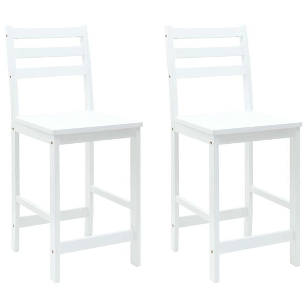 vidaXL Chaises de salle &agrave; manger 2 pcs Blanc 40 x 47,5 x 99,5 cm