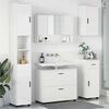 vidaXL Ensemble de mobilier de salle de bain 5 pcs Blanc brillant