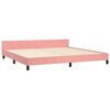 vidaXL Cadre de lit sans matelas rose 200x200 cm velours