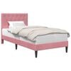 vidaXL Cadre de lit avec t&ecirc;te de lit Rose 80 x 200 cm Velours