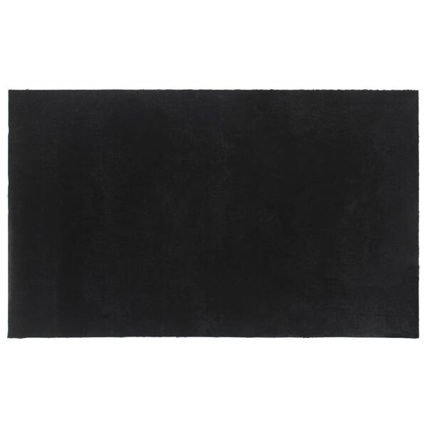 vidaXL Tapis de porte noir 90x150 cm fibre de coco touffet&eacute;