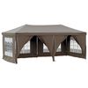 vidaXL Tente de r&eacute;ception pliable avec parois Taupe 3x6 m