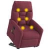 vidaXL Fauteuil inclinable de massage Rouge bordeaux Tissu