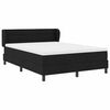 vidaXL Lit &agrave; ressorts avec matelas Noir 140 x 190 cm tissu